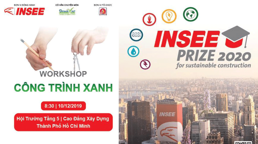 Sáng ngày ngày 10/12/2019 bộ môn VLXD phối hợp với công ty INSEE tổ chức chương trình Workshop công trình xanh cho sinh viên